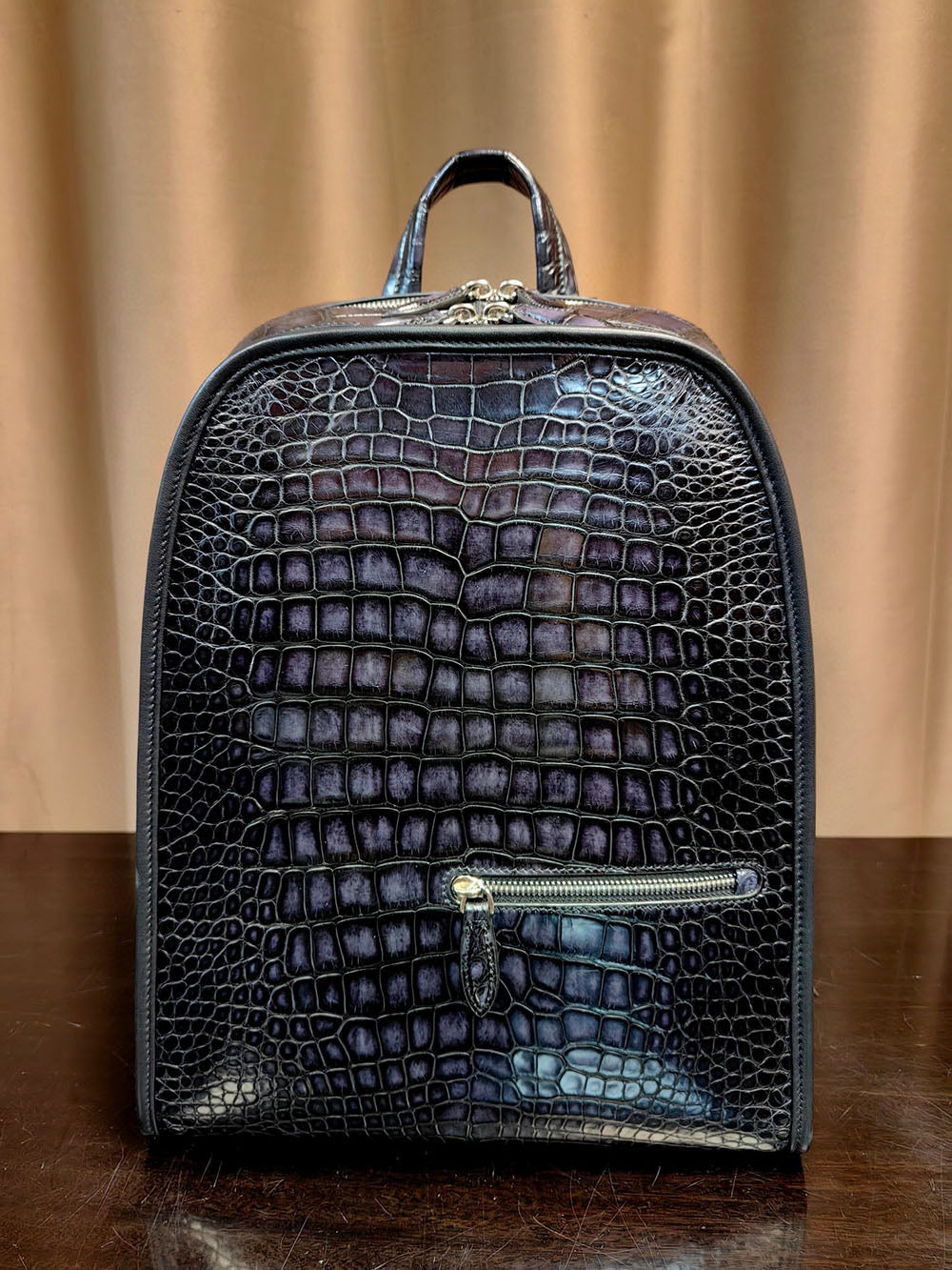 Vintage Crocodile Leather  Backpack Large