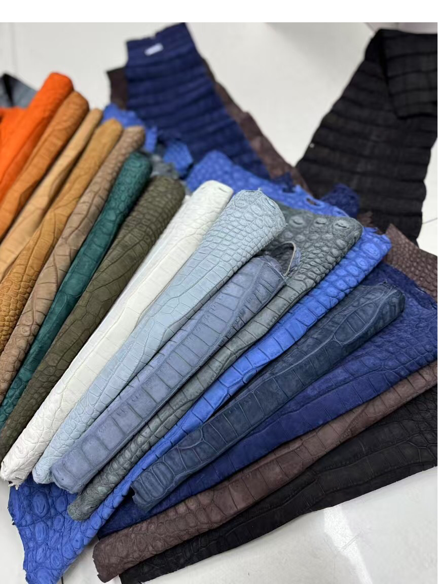 Crocodile Shoes Nubuck Genuine Crocodile Skin Leather Sneakers Blue