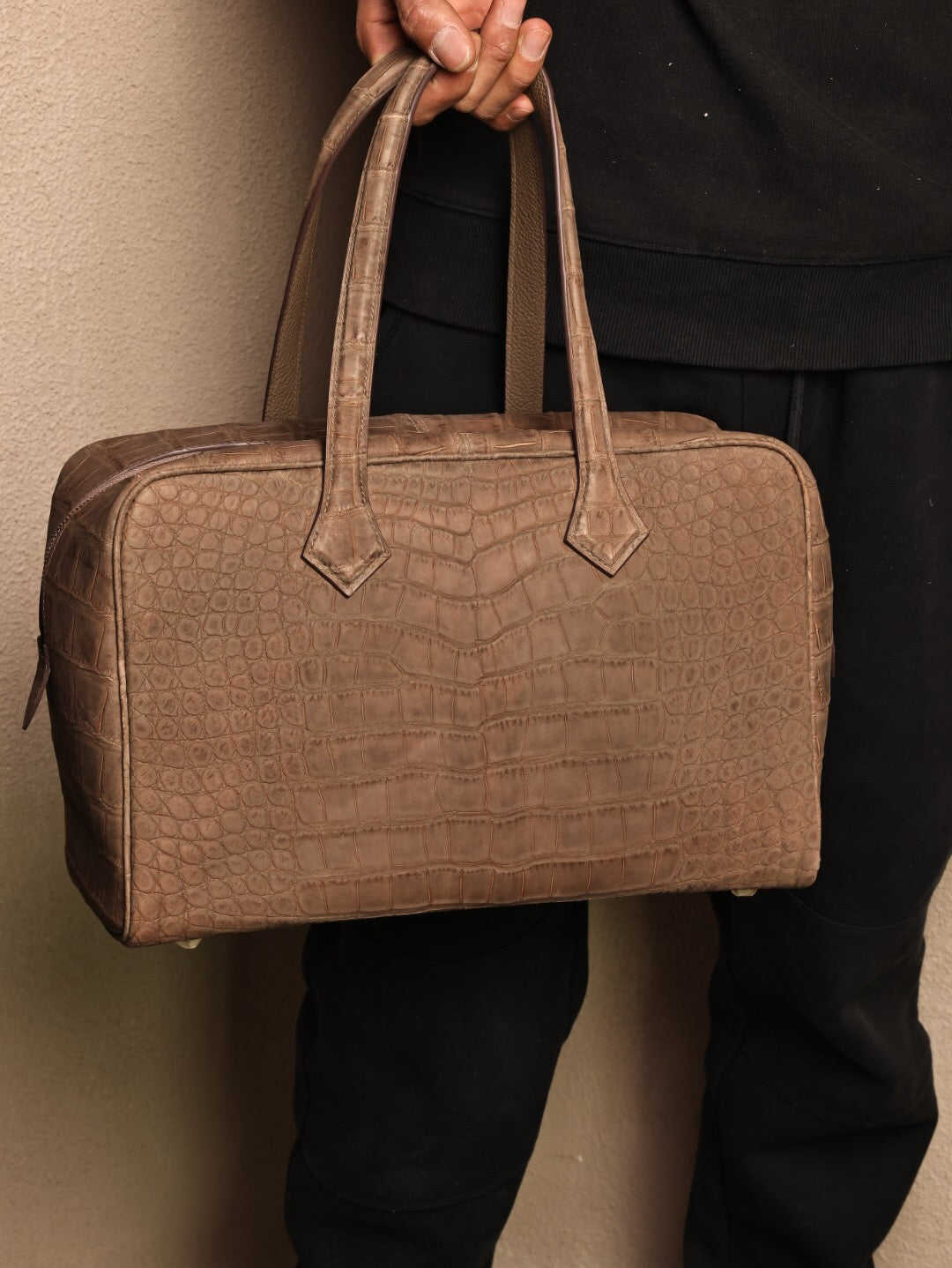 Genuine Crocodile Leather Weekend Tote Bag