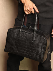 Genuine Crocodile Leather Weekend Tote Bag