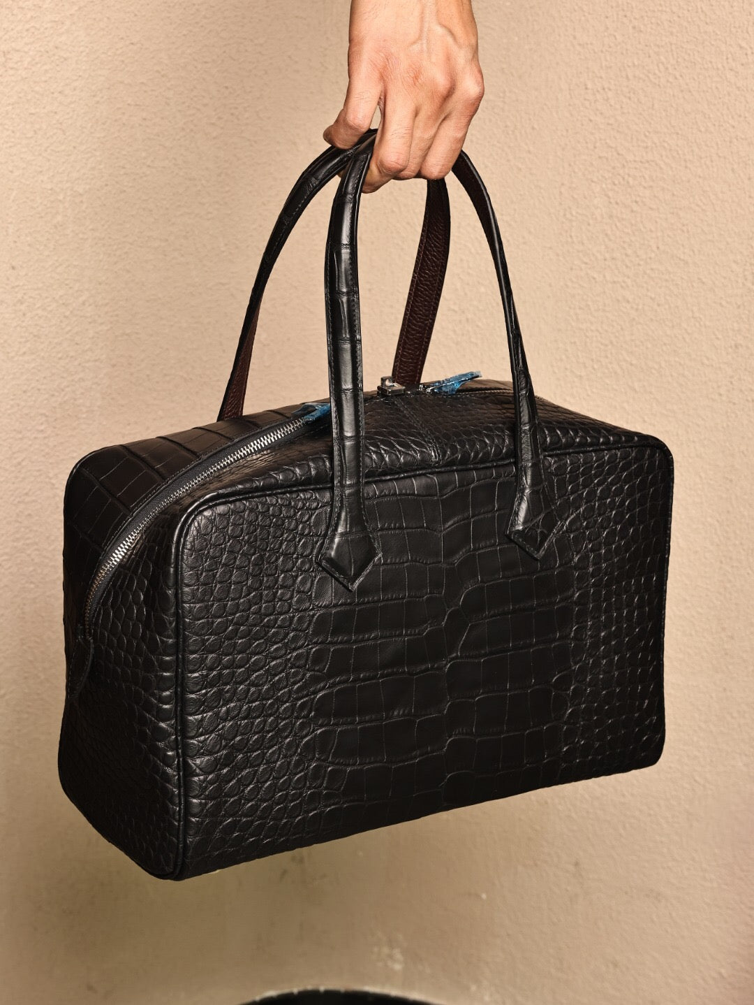 Genuine Crocodile Leather Weekend Tote Bag