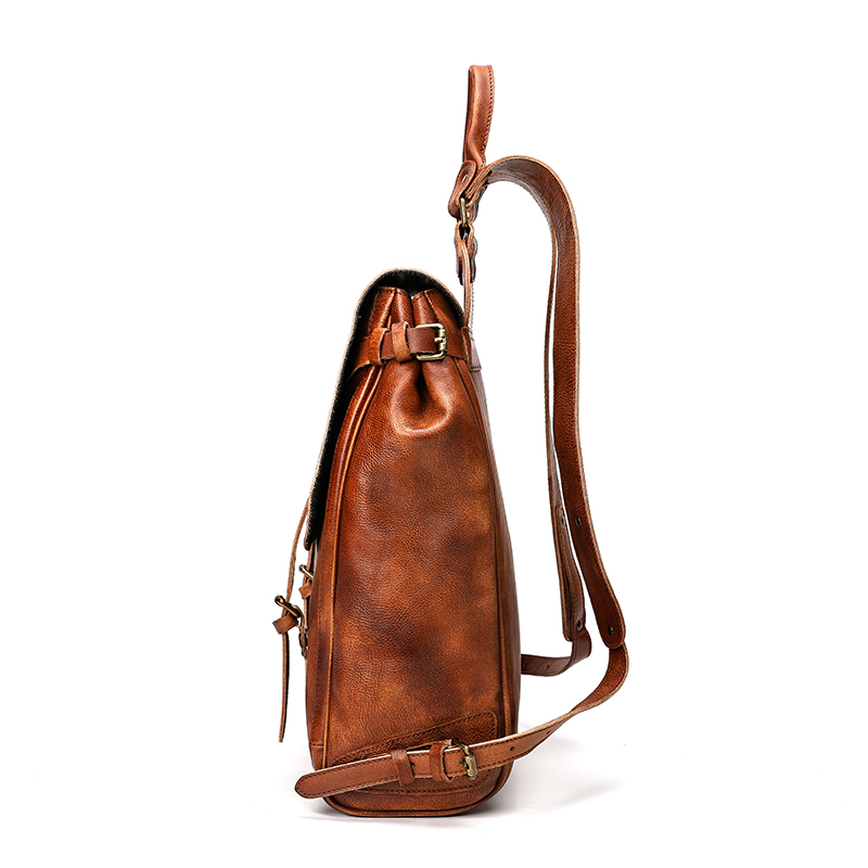 Vegetable Tanning Leather Large Backpack