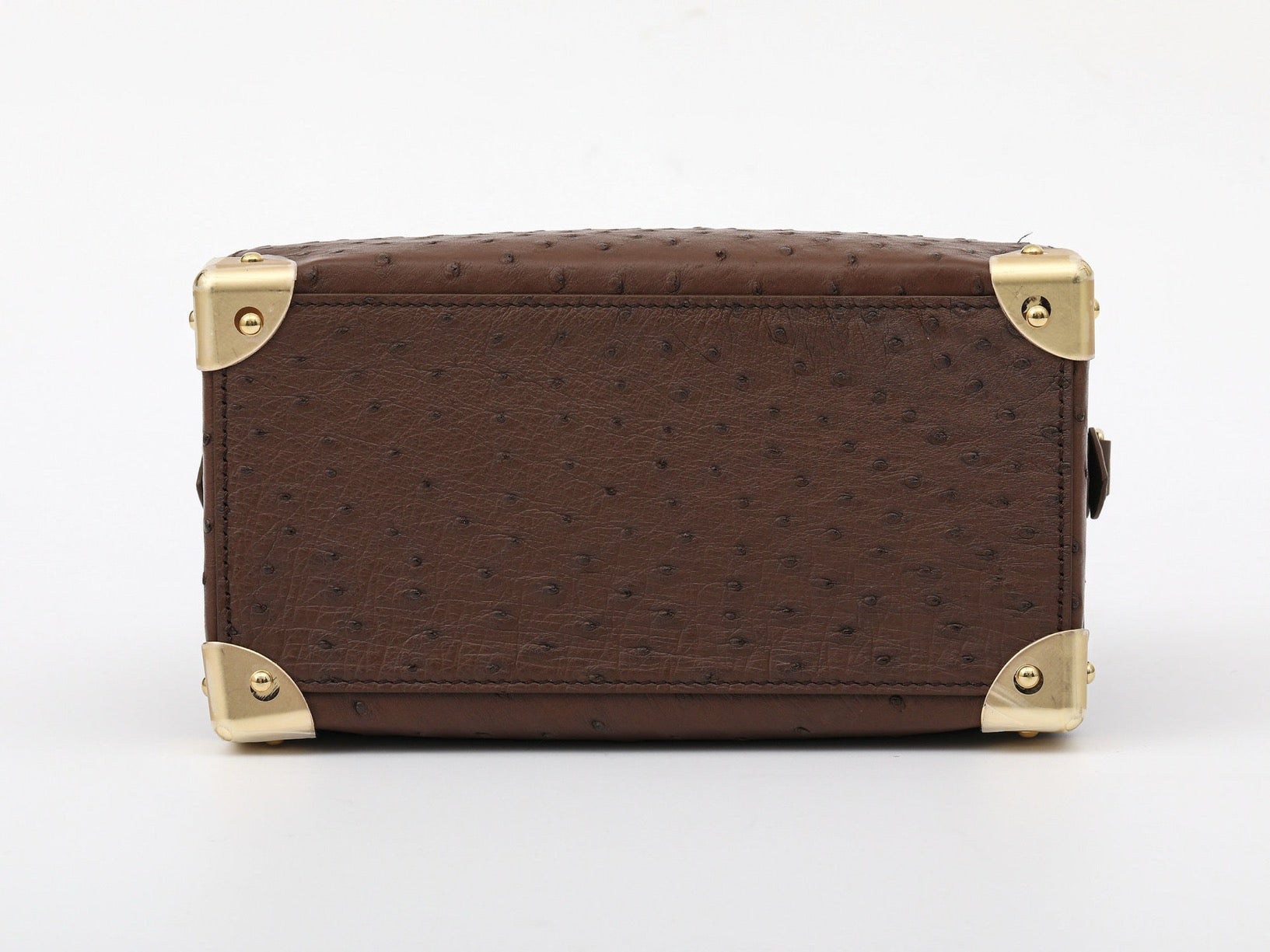 Womens Genuine Ostrich Skin Leathe Top Handle Pillow Bag