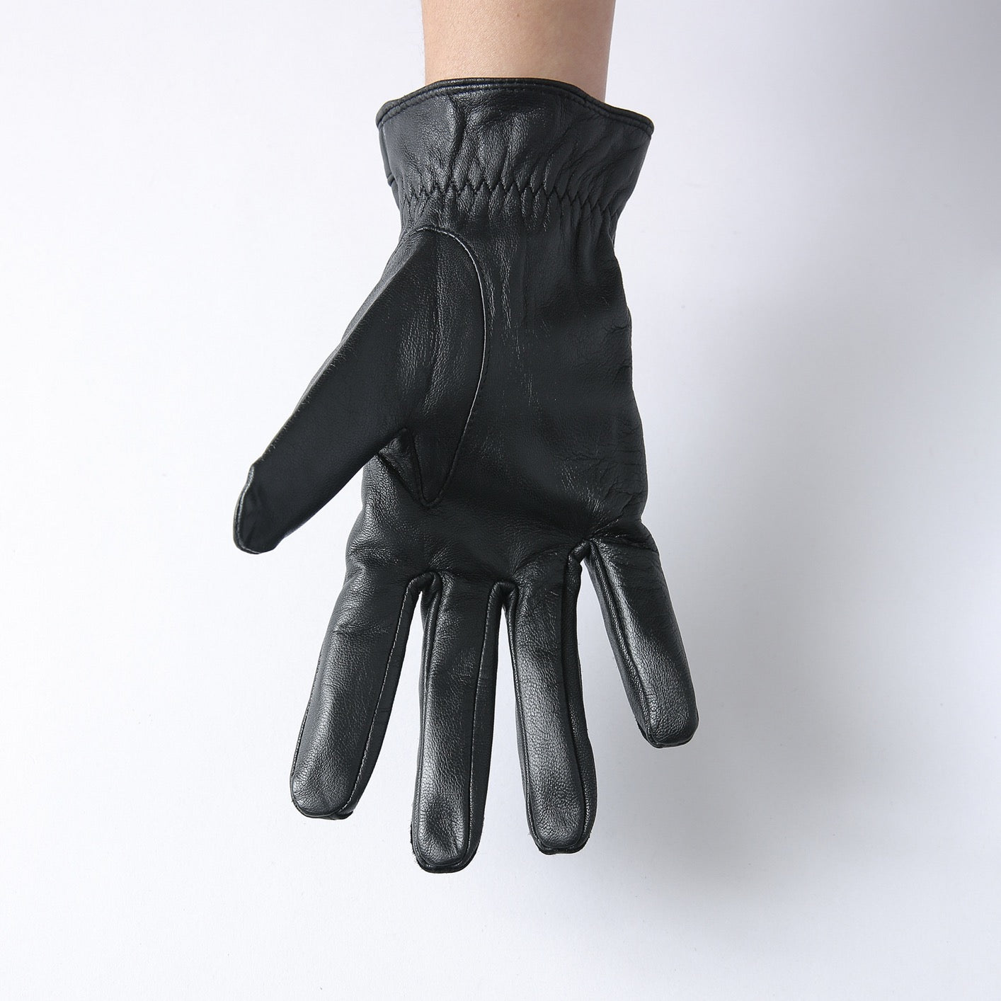 Men's Basic Leather Gloves Black