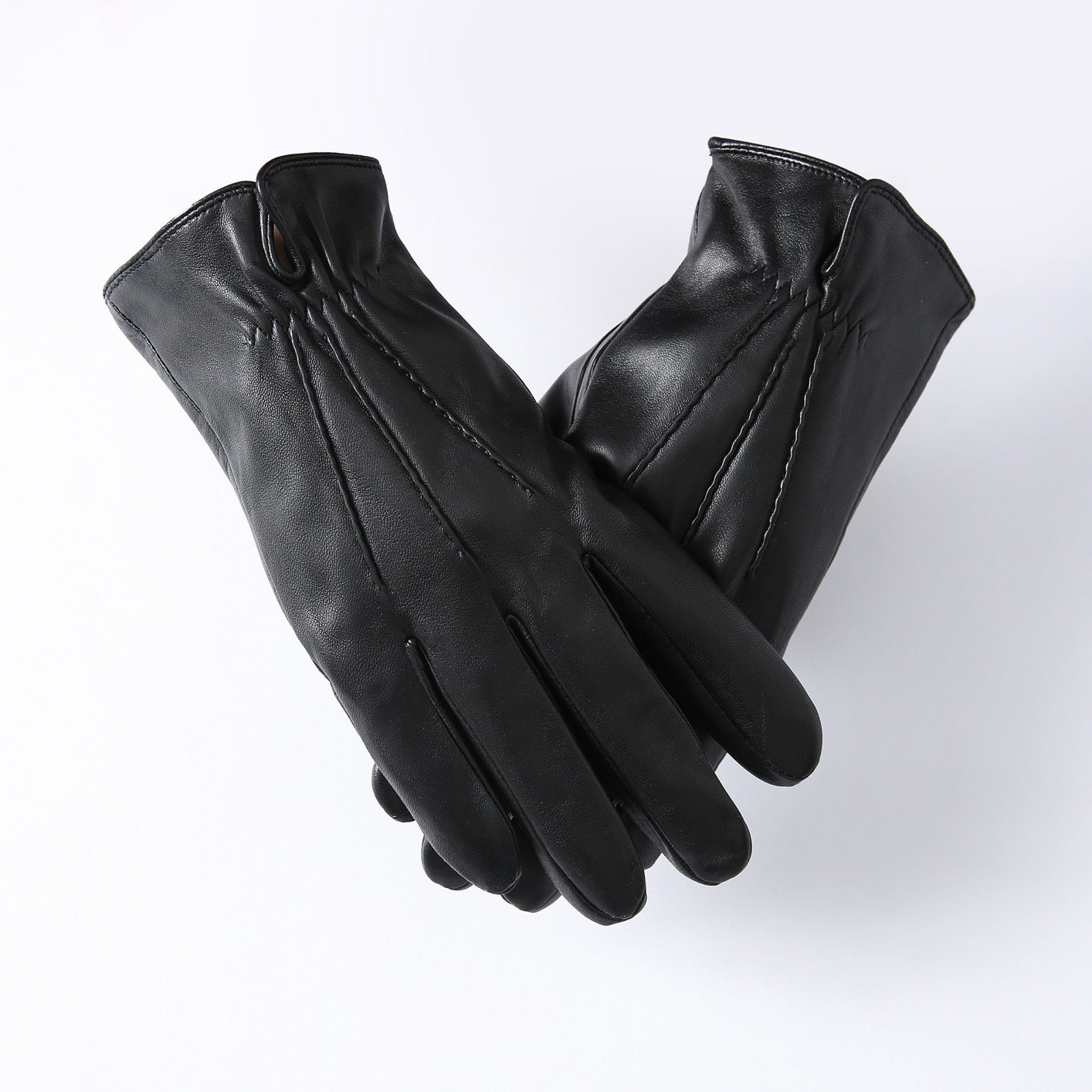 Men's Genuine Leather Touchscreen Gloves