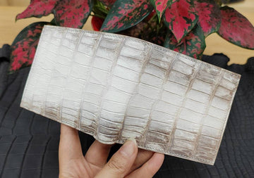 Himalaya White Genuine Crocodile Leather Wallet