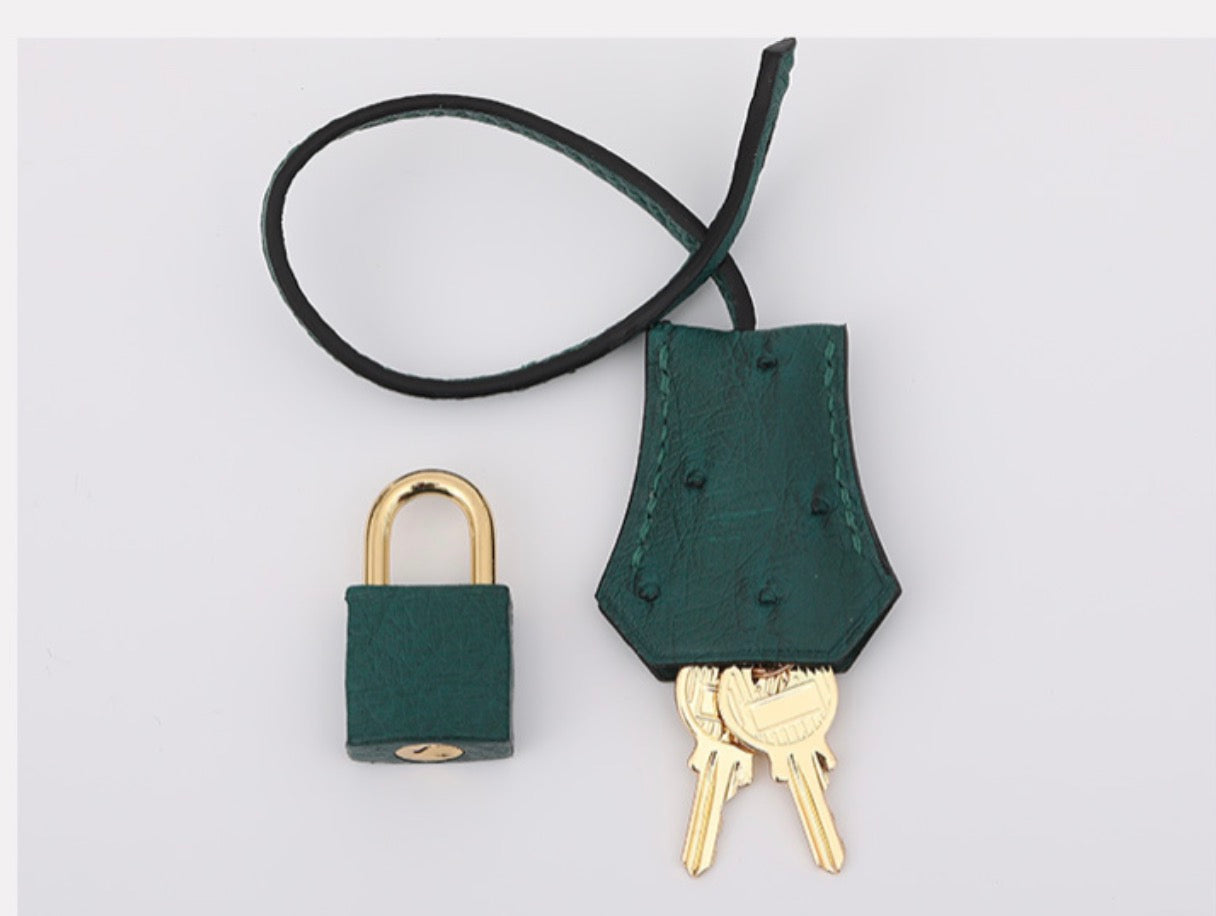 Genuine Ostrich Skin Leather Flap Tote  Bags