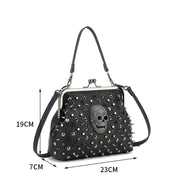 3D Skull Clutch Bag,  Studded Skull Evening Bag , Skull Clutch Bag