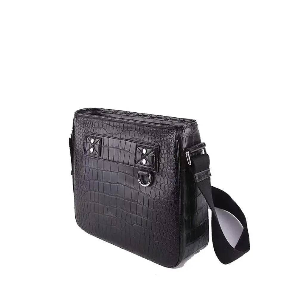 Men's Genuine Crocodile  Leather Messenger Shoulder Bag