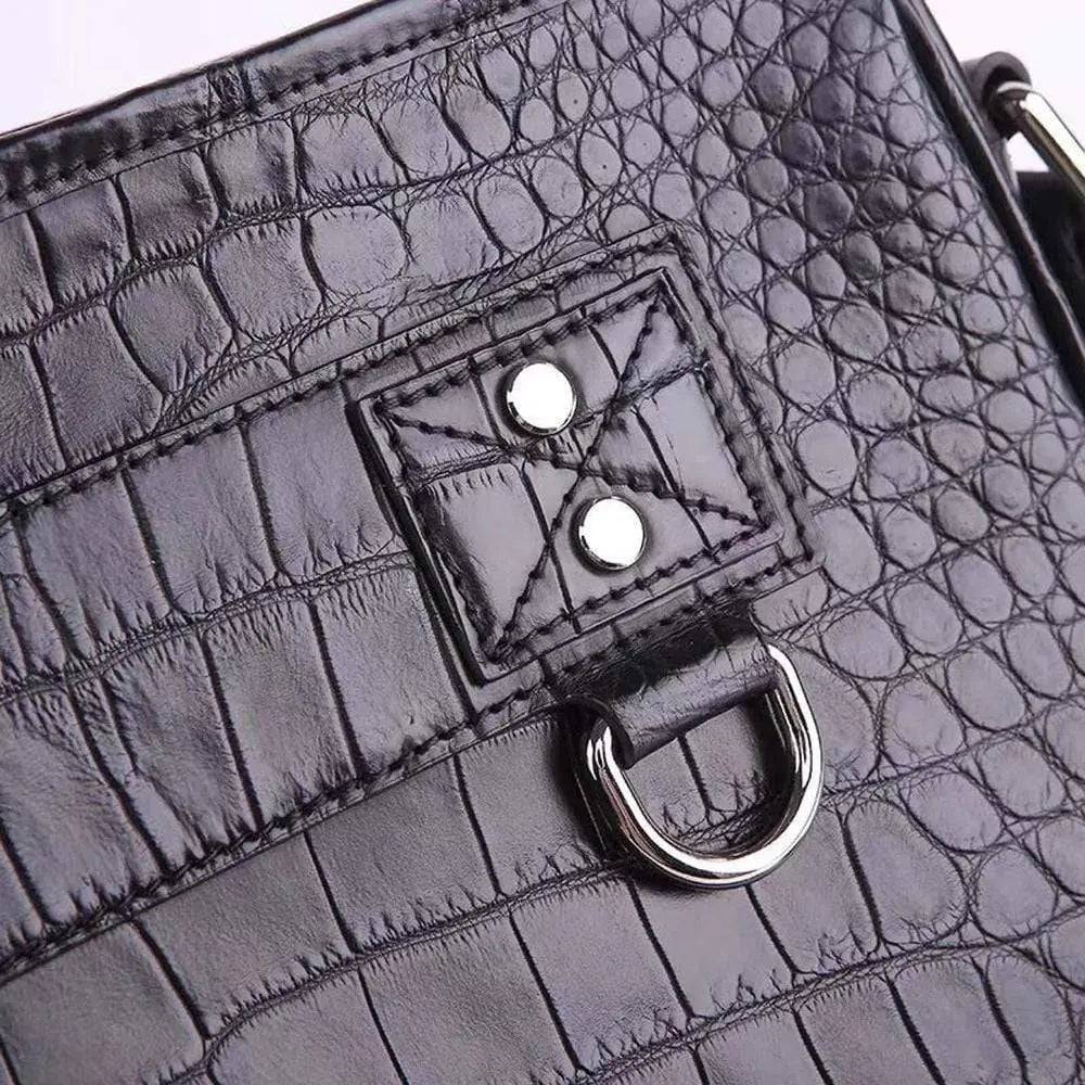 Men's Genuine Crocodile  Leather Messenger Shoulder Bag