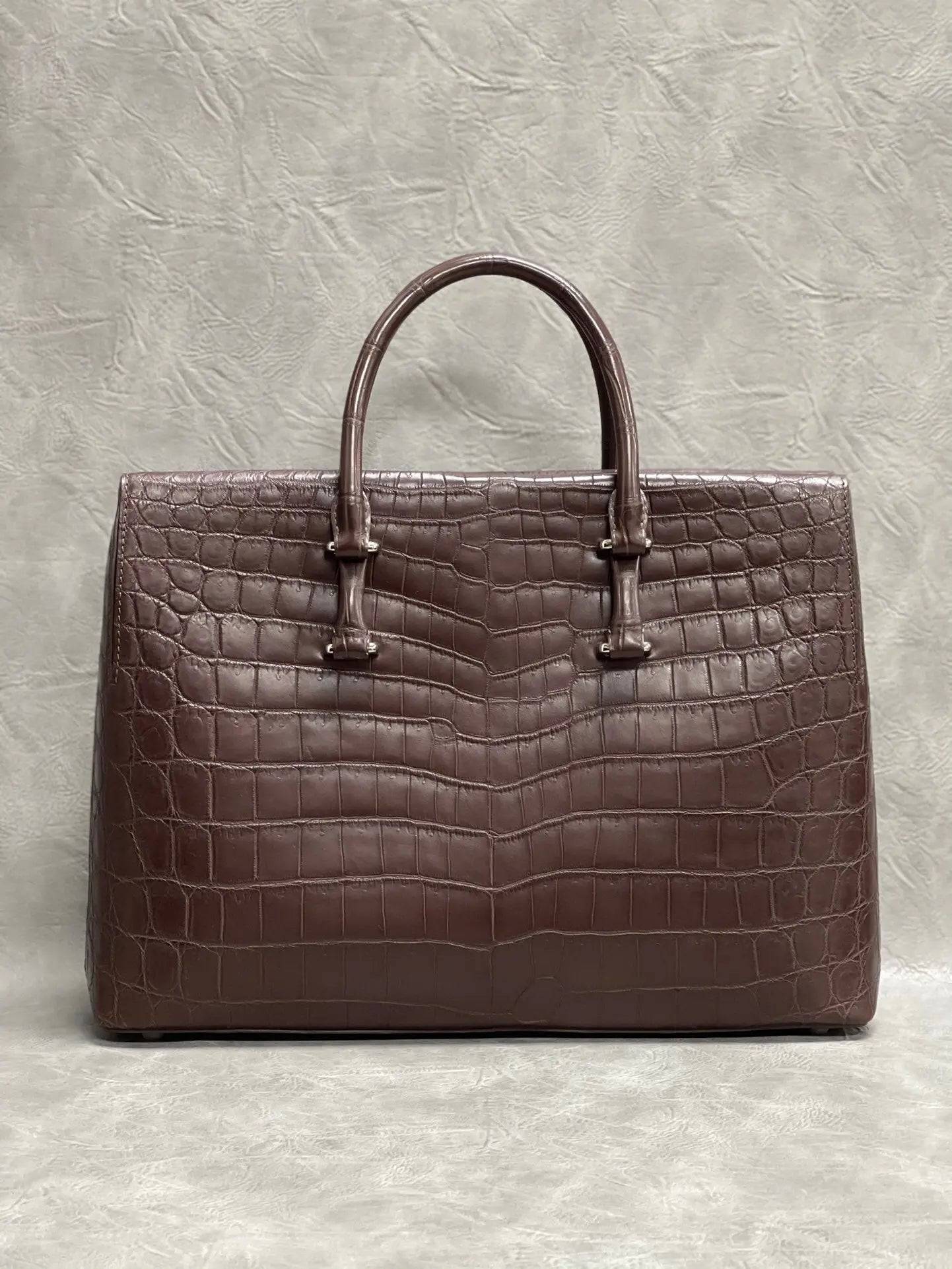 Men's Genuine Crocodile Leather Briefcase