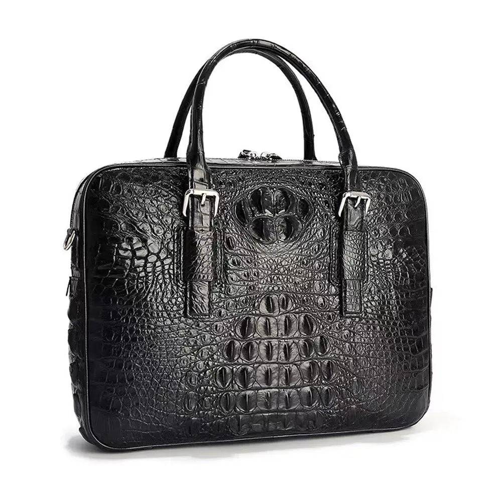 Men's Genuine Crocodile Leather Business Briefcase