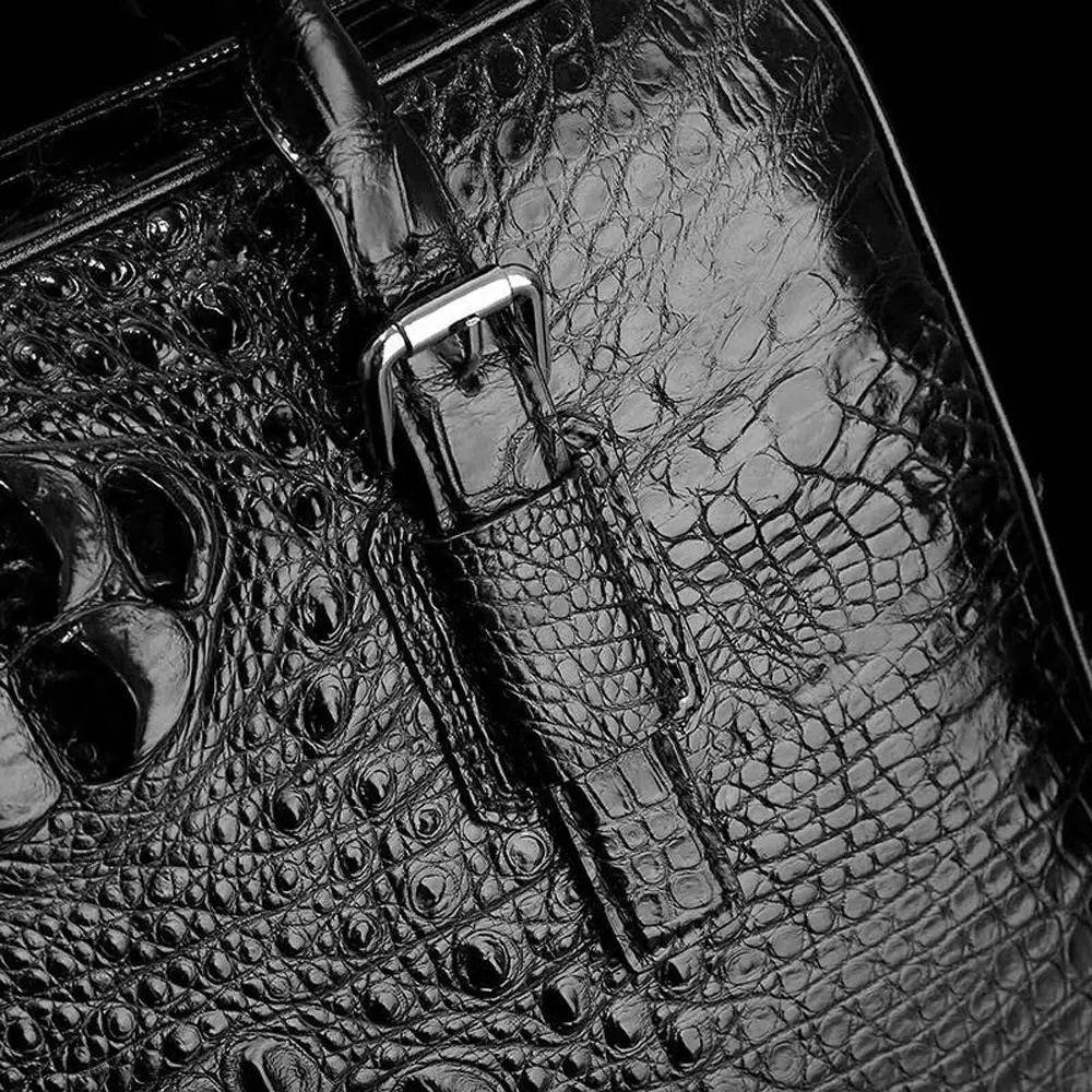 Men's Genuine Crocodile Leather Business Briefcase