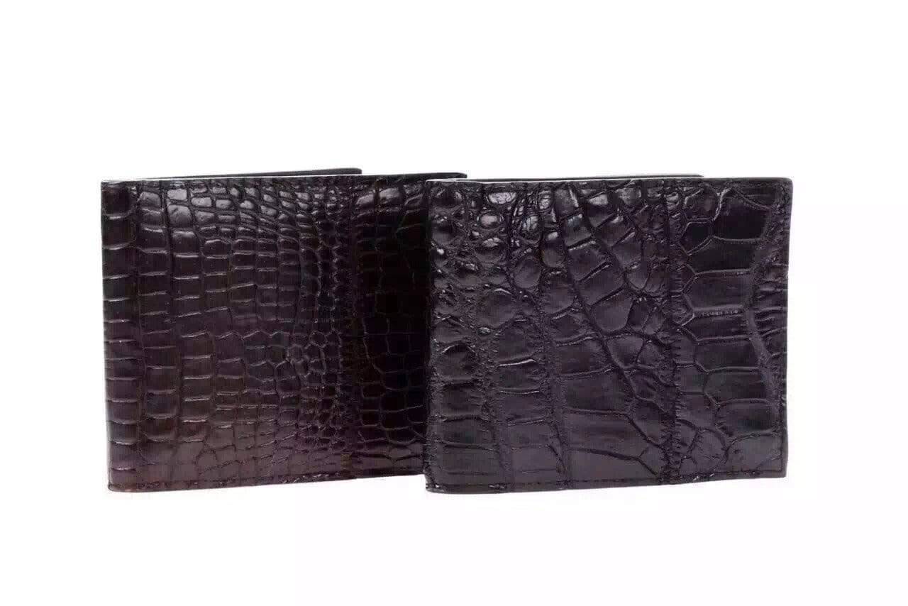 Mens Genuine Crocodile Leather Wallet,Bifold Wallet,ID Wallets,Coin Card Case