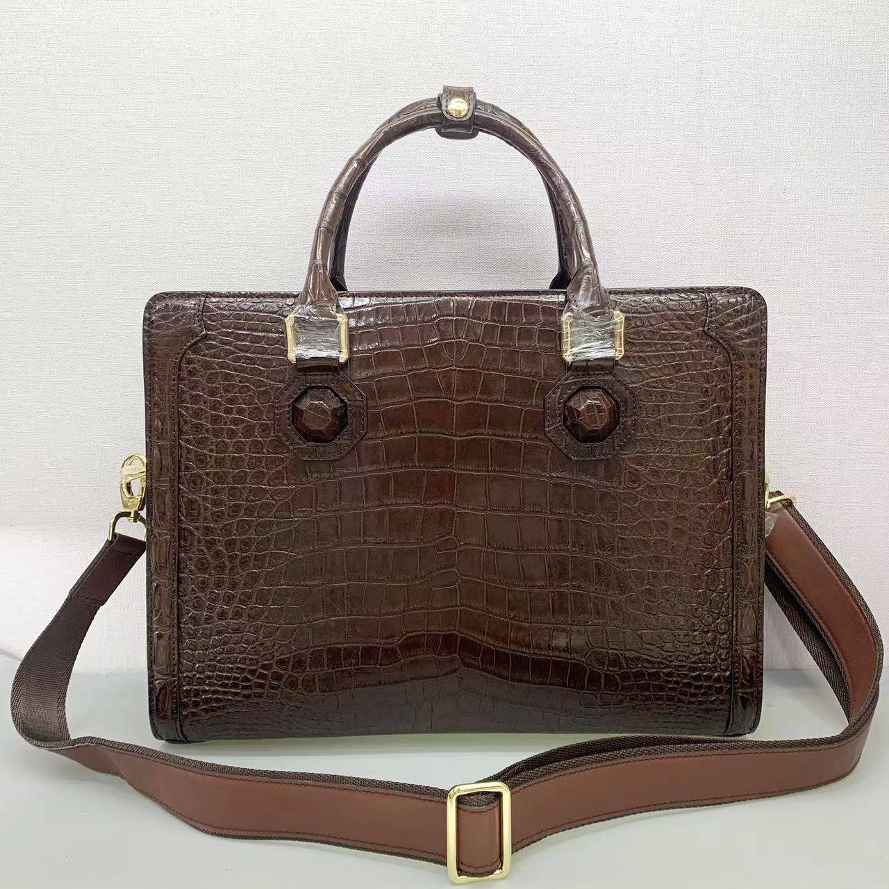 Crocodile Briefcase ,Crocodile Skin Belly Leather  Business Bags