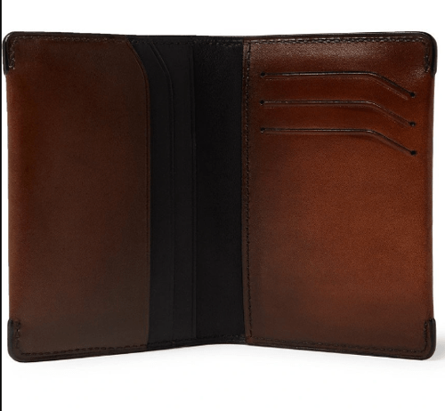 Preorder  Patchwork Leather Billfold Wallet - Men - Brown