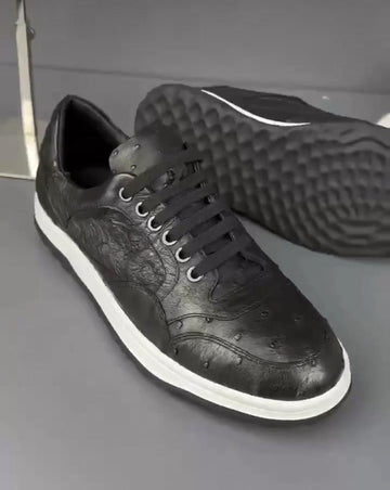 Preorder Ostrich Skin Leather Sneaker