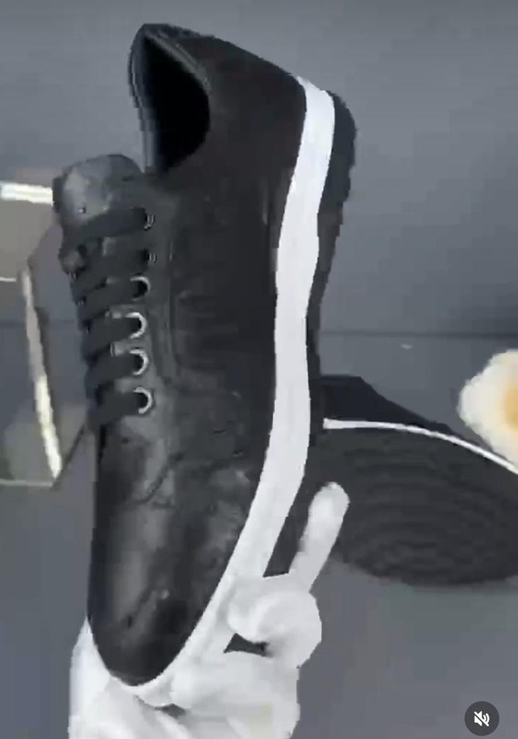 Preorder Ostrich Skin Leather Sneaker