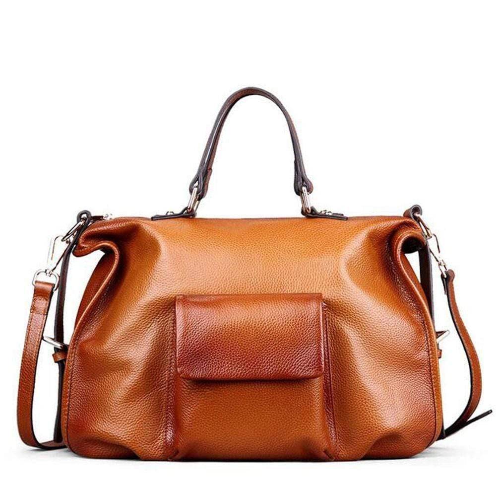 Rossie Viren  Cervo Deerskin Leather Top Handle Cross Body Bag