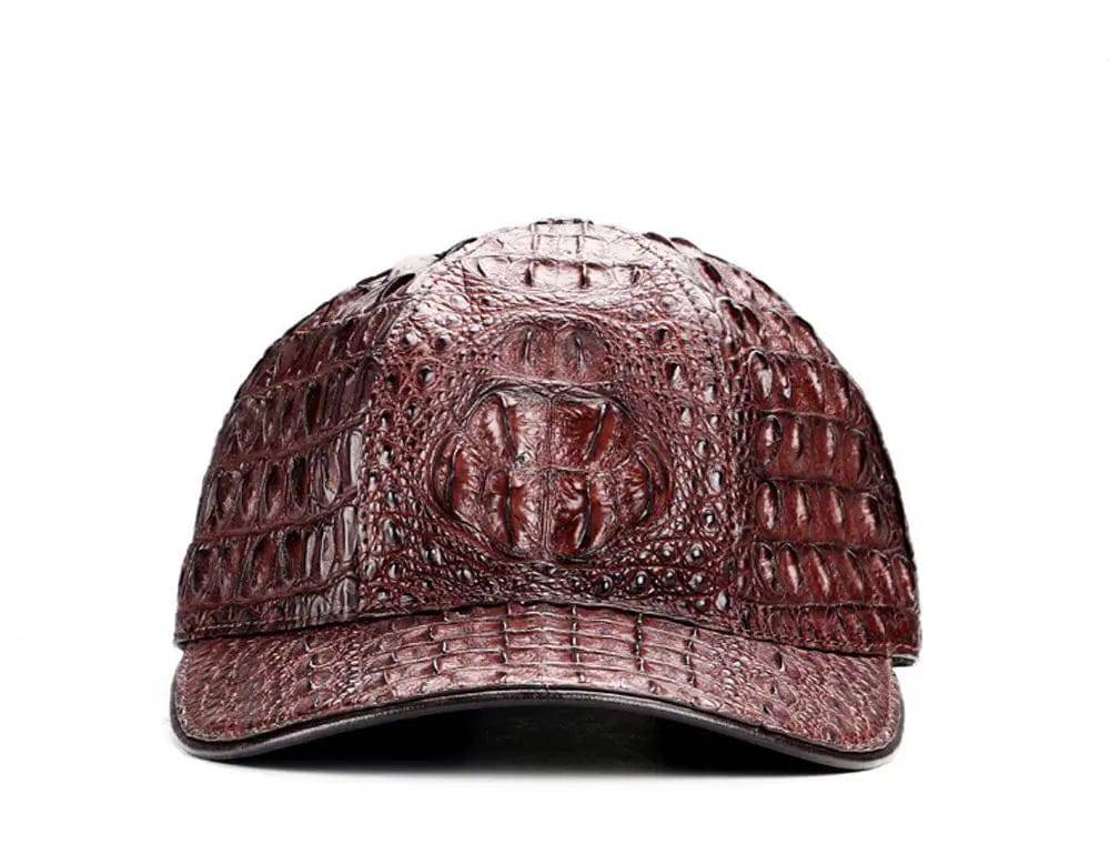 Rossie Viren Crocodile Leather Strap back Baseball Cap