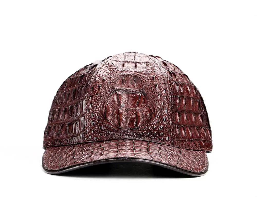 Rossie Viren Crocodile Leather Strap back Baseball Cap