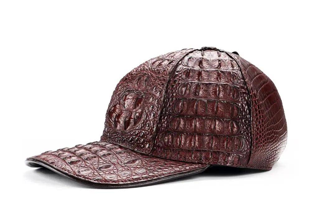 Rossie Viren Crocodile Leather Strap back Baseball Cap