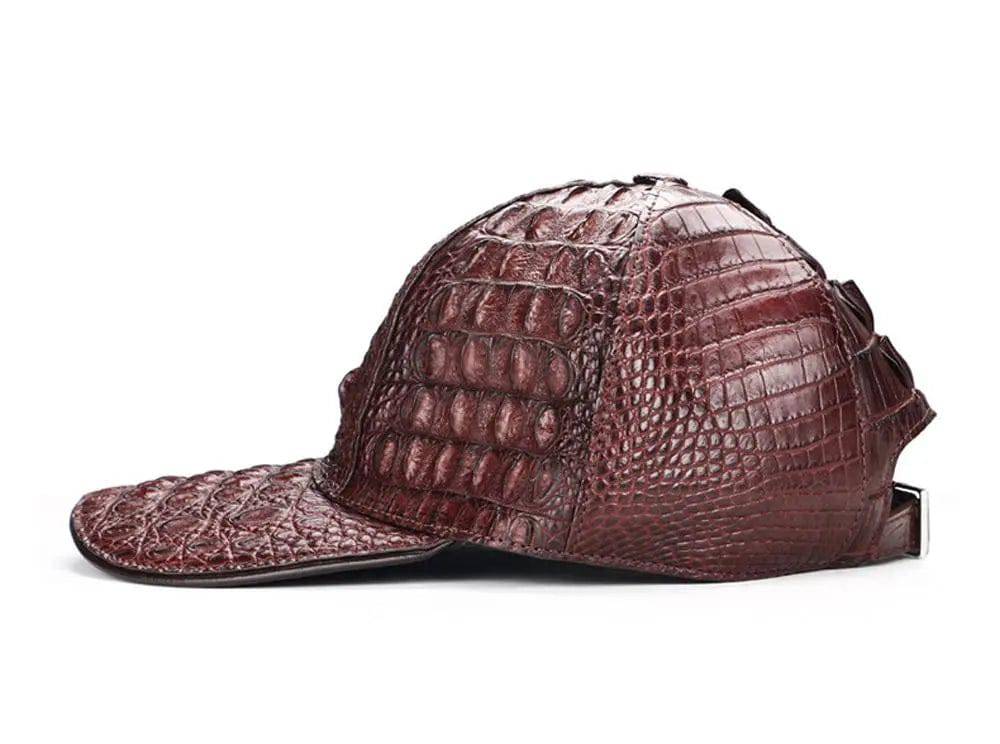 Rossie Viren Crocodile Leather Strap back Baseball Cap