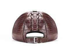 Rossie Viren Crocodile Leather Strap back Baseball Cap