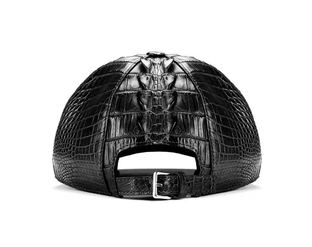 Rossie Viren Crocodile Leather Strap back Baseball Cap