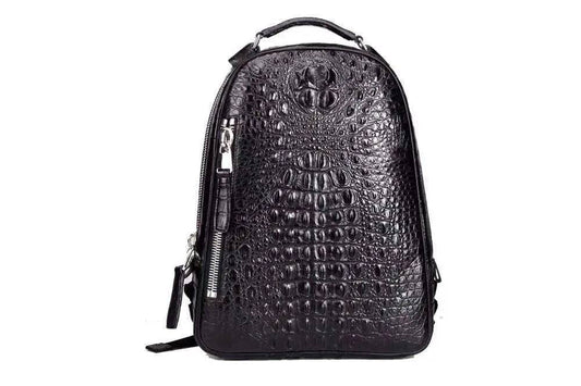 Rossie Viren Crocodile Skin Leather Backpack