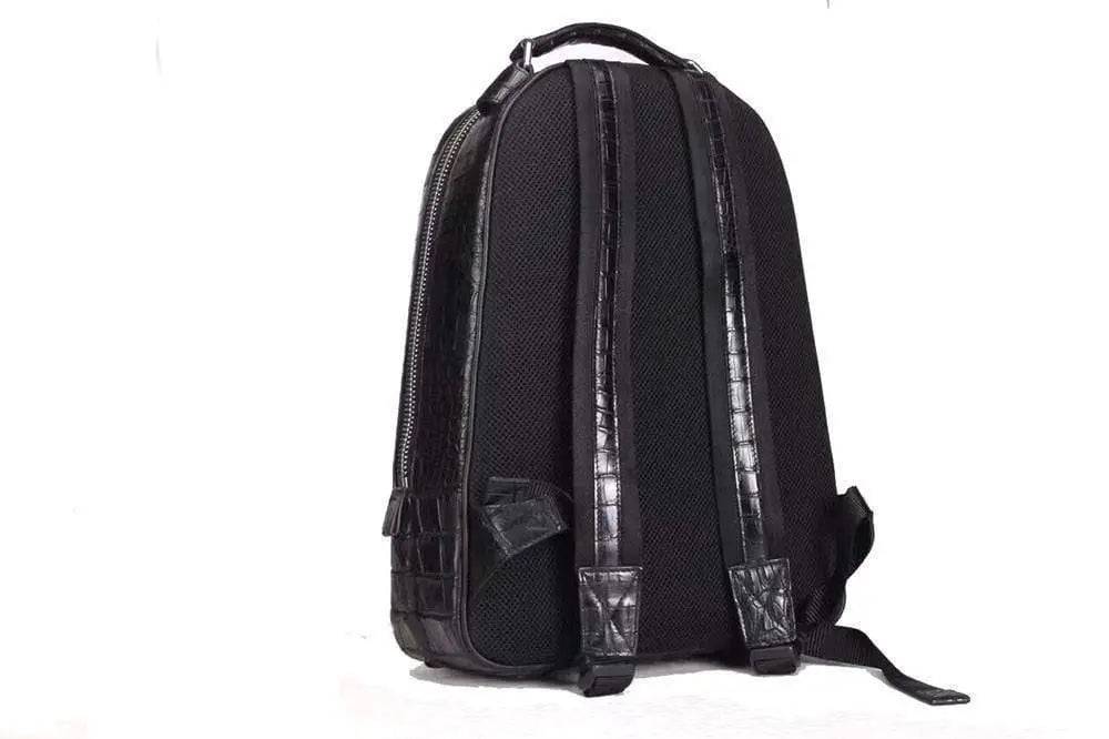 Rossie Viren Crocodile Skin Leather Backpack