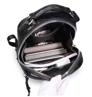 Rossie Viren Crocodile Skin Leather Backpack