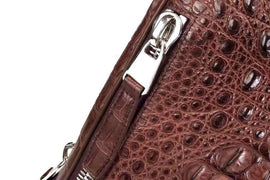 Rossie Viren Crocodile Skin Leather Backpack