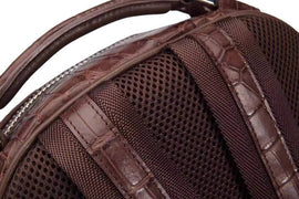 Rossie Viren Crocodile Skin Leather Backpack