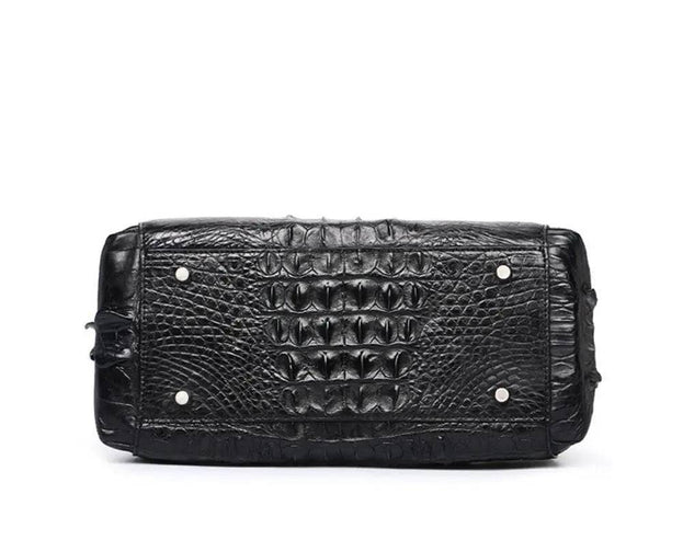 Rossie Viren Exotic Crocodile Leather Top Handle Satchel Shoulder  Bag For Women