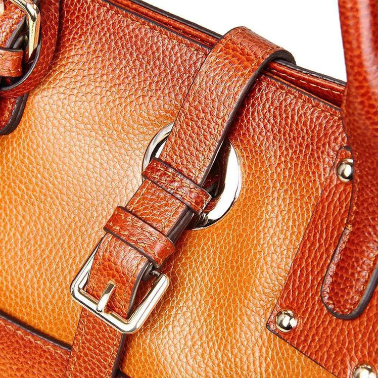 Rossie Viren Large Buckle Belt Tote Handbag