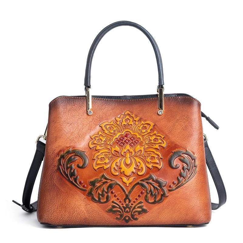 Rossie Viren Leather Top Handle Shoulder Cross Body Bags