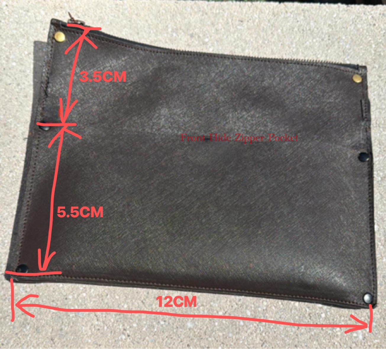 Preorder Prototype Saffiano Leather Clutch Bag Brown