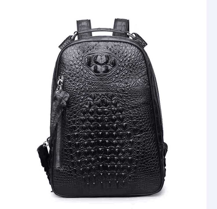 Unisex Crocodile Backpack, Fashion Crocodile Daily Backpack