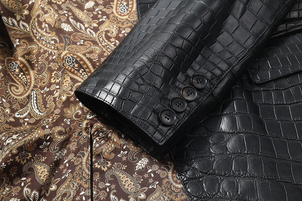 Men's Crocodile Leather Blazer