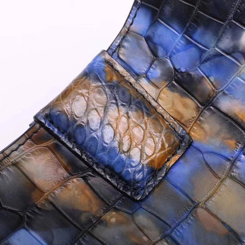 Genuine Crocodile Leather Medium Hobo Bag  & Purse Block Color