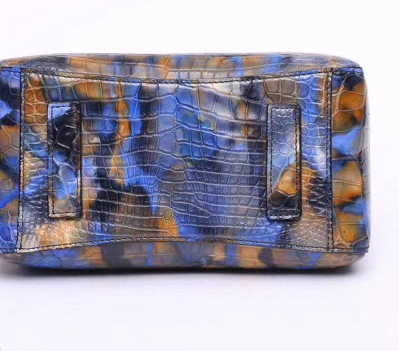 Genuine Crocodile Leather Medium Hobo Bag  & Purse Block Color