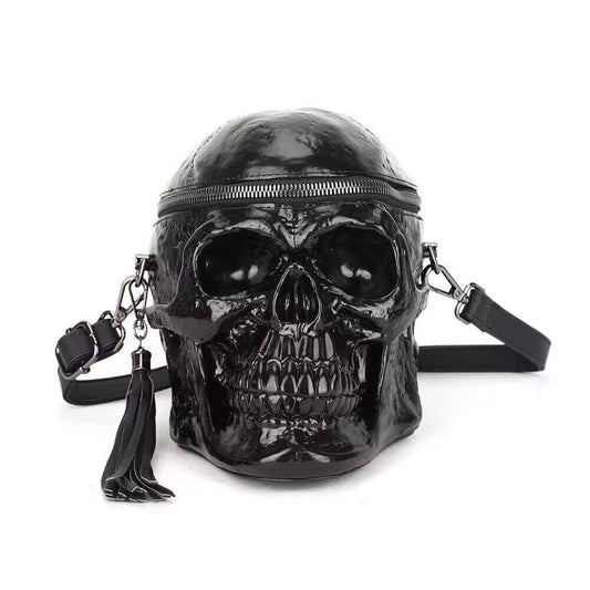 3D Bags Black Skull Cross Body Shoulder Bag Mini Handle Handbags