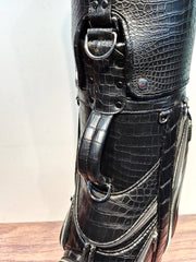 Crocodile Belly Leather Golf Bags ,Golf Sets , Golf Cart Bags  & Golf Stand Bags Black With Roller