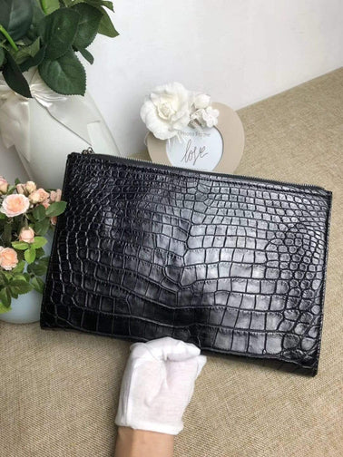 Crocodile Belly Leather  Large Ipad Case,Clutch Bag