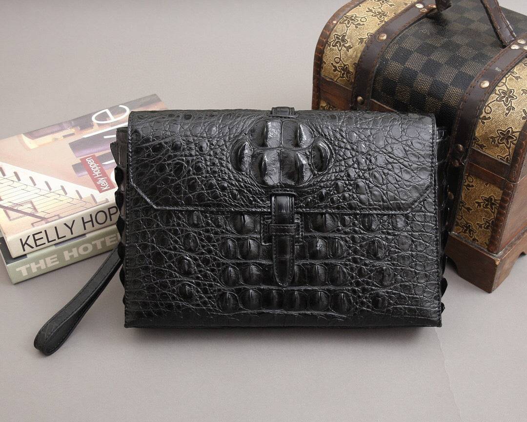 Crocodile Bone Leather  Clutch Bags