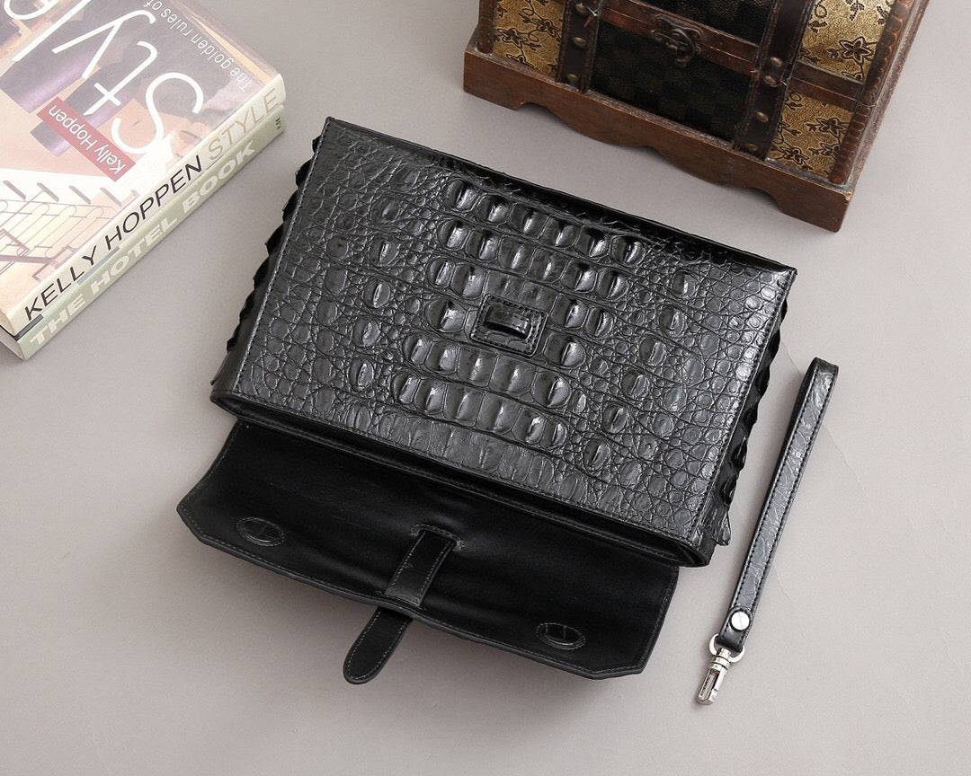 Crocodile Bone Leather  Clutch Bags