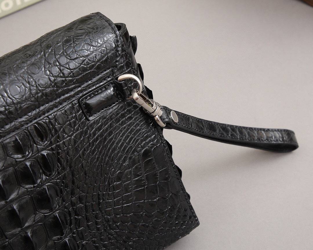 Crocodile Bone Leather  Clutch Bags