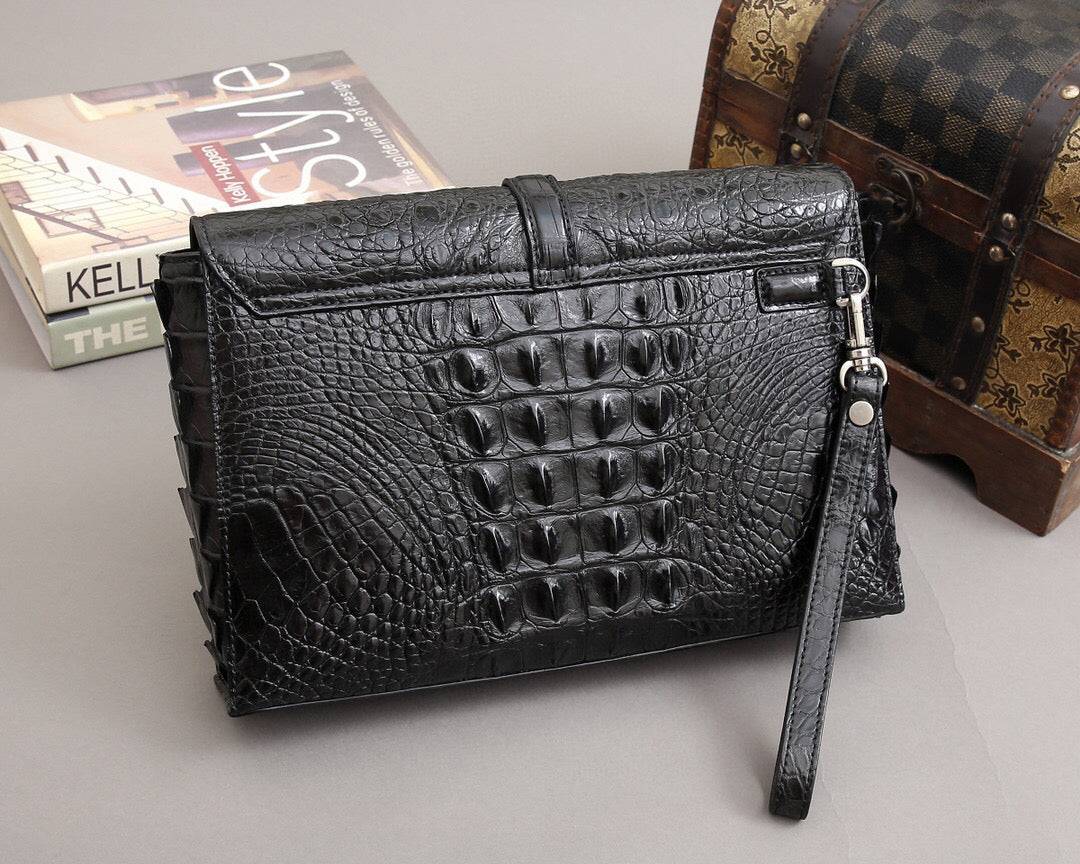 Crocodile Bone Leather  Clutch Bags