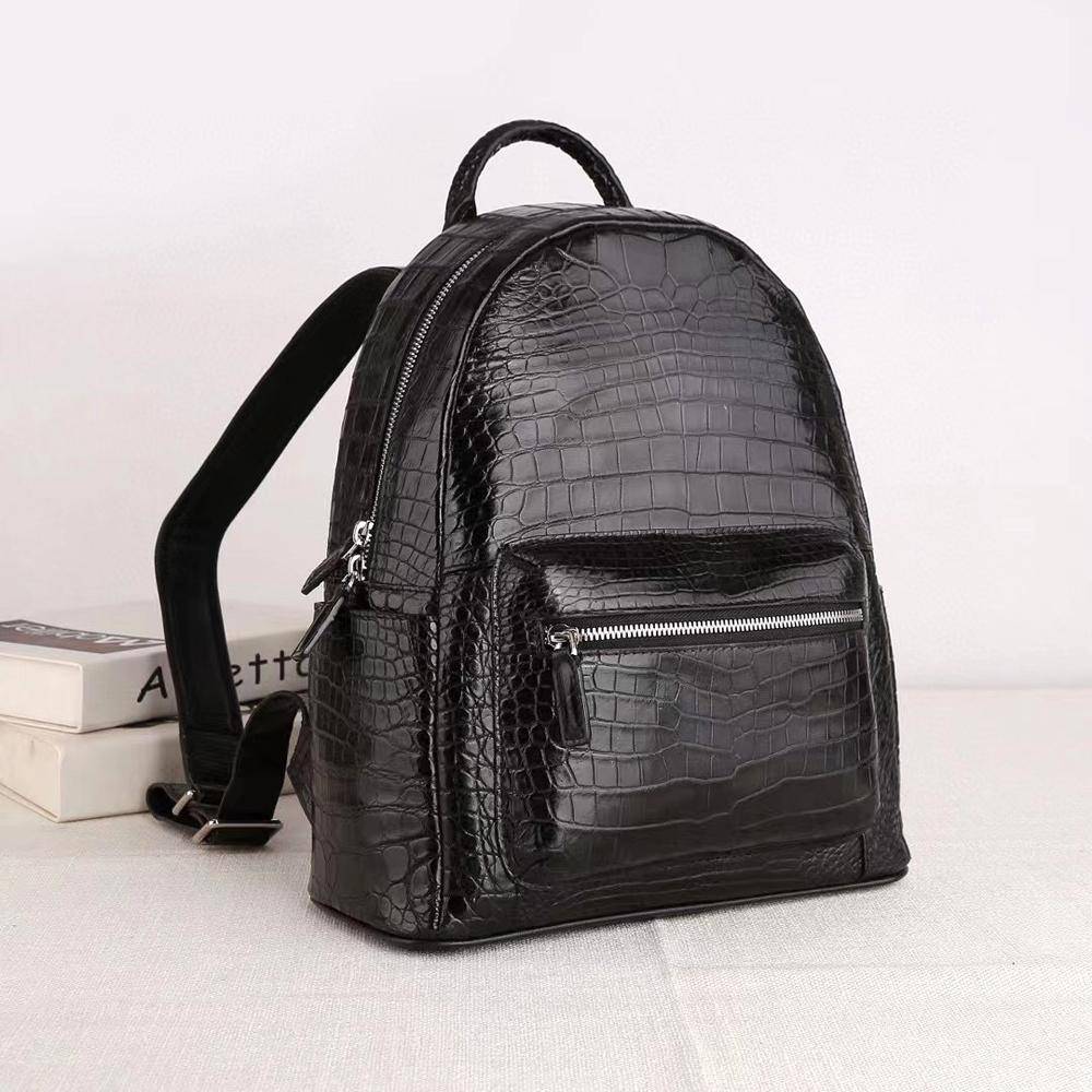 Crocodile Leather Backpack For Women